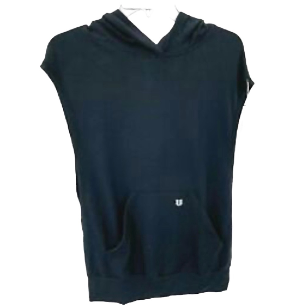 EleVen by Venus Williams Black Sleeveless Hoodie